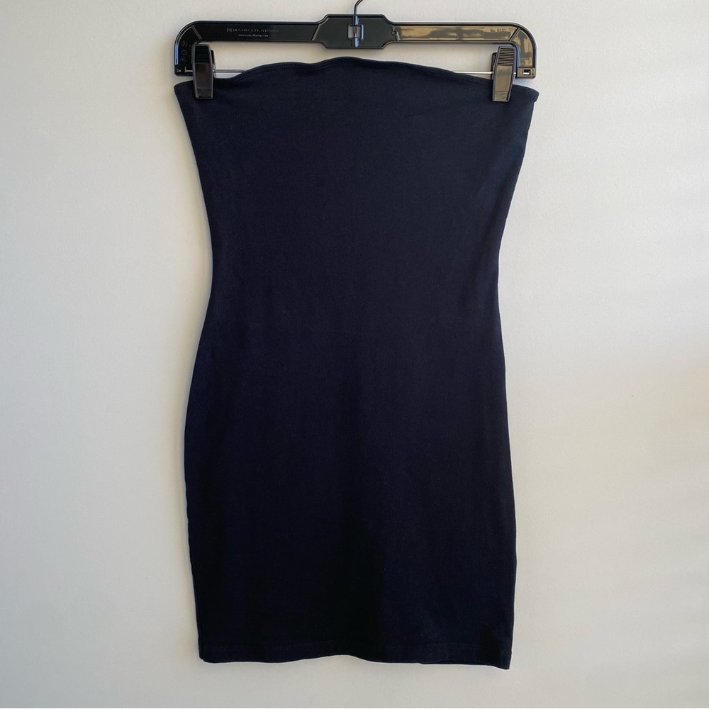 Garage Black Strapless Bodycon Mini Dress